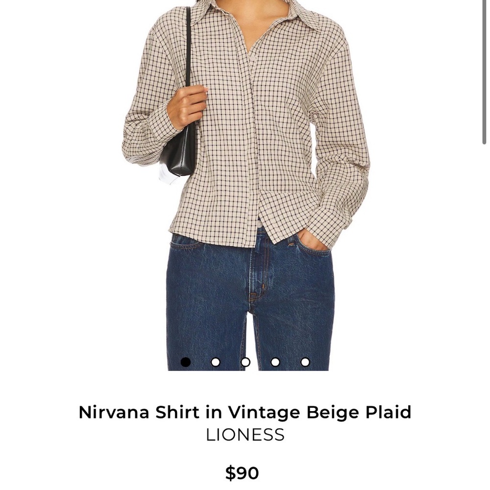 Lioness Beige Checkered Shirt